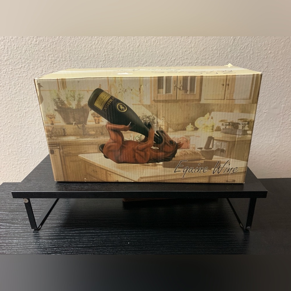 World of Wonders Chestnut Brown Arabian Horse Wine Holder New Country Bar